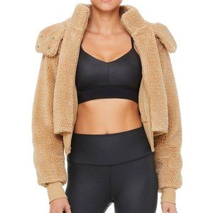 Alo Yoga Foxy Sherpa Jacket - Camel -S- BRAND NEW